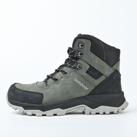 Bottes de neige imperméables pour hommes, chaussures de randonnée, dessus en cuir suédé, semelle en caoutchouc antidérapante, chaussures décontractées d'hiver