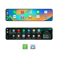 Moniteur DVR 11,26" Rétroviseur 3 Caméras Portable Navigation GPS Enregistrement 2K CarPlay Sans Fil Dash Cam Écrans Aide au Recul Voiture