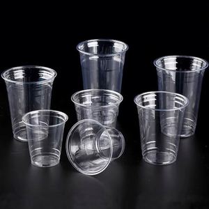 Gobelet en plastique PET transparent à fond plat de 90 mm de diamètre, 360 ml, personnalisable, vente en gros, pour thé au lait, bubble tea, vodka, eau minérale - Product Image 6