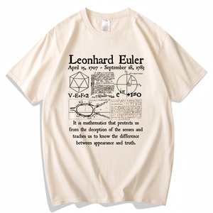 Camiseta Extra Grande Vintage con Gráfico <span class=keywords><strong>de</strong></span> Fórmula Matemática <span class=keywords><strong>de</strong></span> Leonhard Euler, Unisex, Informal, <span class=keywords><strong>de</strong></span> Manga Corta, 220g, <span class=keywords><strong>de</strong></span> Algodón - Product Image 1