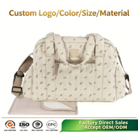 Sac à langer matelassé élégant pour femme, sac de voyage pour bébé avec matelas à langer, sac à main à bandoulière pour maman