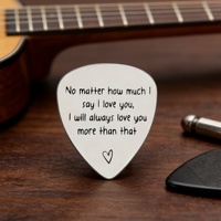 Personalisierte Logo-Gravierte Gitarrenplektren aus Edelstahl - Perfektes Geschenk