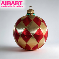 Ballon de Noël gonflable, décoration de plafond, sphère miroir gonflable pour fête de Noël/ornement de magasin/centre commercial, boule de Noël gonflable