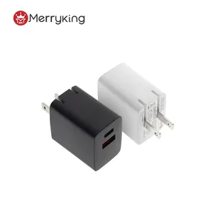 Merryking 20w carregador para iphone carregador 5V 3A/9V 2.22A/12V 1.67A adaptador de energia AC DC carregador de telefone 20w com porta tipo C