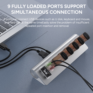 USB 3.0 đa cổng Docking Station với âm thanh 3.5 mét sạc Adapter Loại C USB Hub cho máy tính điện thoại máy tính bảng - Product Image 2