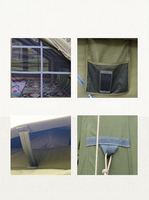 Tente gonflable de luxe 3x4m pour l'extérieur, imperméable, en tissu Oxford, quatre saisons, monocouche, avec hublot et port pour poêle, montage rapide et automatique