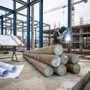 Barra Redonda de Acero Estructural Sin Aleación Laminada <span class=keywords><strong>en</strong></span> Caliente <span class=keywords><strong>EN</strong></span> <span class=keywords><strong>10025</strong></span> S235JR, Estándar Europeo, Diámetro de 15 mm a 300 mm, Directo de Fábrica - Product Image 1