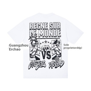 T-shirt à manches courtes pour homme, style hip-hop, imprimé Alcatraz Island, collection 25FW Cort Classic, coupe ample, décontracté, streetwear - Product Image 1