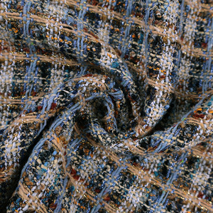 New arrivals kiểm tra <span class=keywords><strong>Tweed</strong></span> vải nâu cảm ứng mềm mại kẻ sọc <span class=keywords><strong>Tweed</strong></span> vải cho phụ nữ áo khoác - Product Image 1