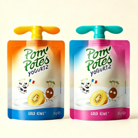 Pochette Doypack à bec verseur pour yaourt - Sachet refermable personnalisé imprimé en héliogravure en PET/VMPET/PE pour yaourt grec et boissons laitières