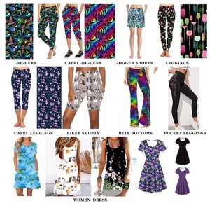Pantalons de yoga doux comme du beurre imprimés de chiots de dessin animé fabriqués par des professionnels 2025, leggings brossés double face avec poche pour femmes - Product Image 3