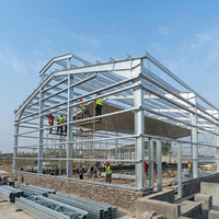 Establo para Vacas de Estructura de Acero de Diseño Moderno, Cobertizo para Ganado de Bajo Costo, Construcción de Establos Personalizados para Ganadería