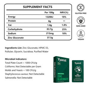 Support OEM/ODM pour les bandes orales de gluconate pour le bien-être, pour la gestion de l'énergie, personnalisables, prix usine. - Product Image 5