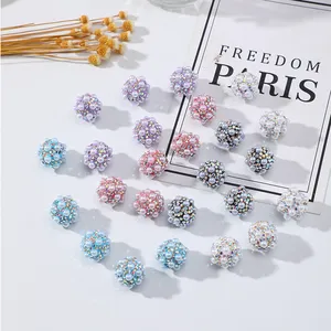 K210 Crystal Wholesale 16mm rhinestone beads diamond High Quality Shiny Pearl Crystal Rhinestone Beads Round Ball