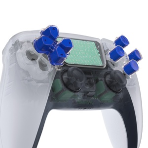 ปุ่มแอคชั่น D-pad แบบกำหนดเอง สีฟ้าสามเฉดสี ใส และดำ พร้อมสัญลักษณ์ดีไซน์ใหม่ ปุ่มหน้า D-pad สำหรับคอนโทรลเลอร์ PS5 - Product Image 1