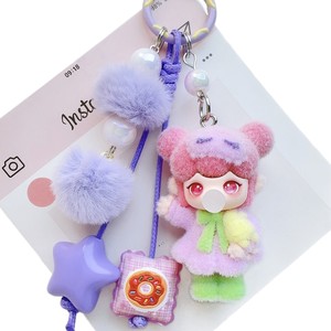 Llavero de peluche miniatura de la linda muñeca de dibujos animados Nanci, colgante para mochila de estudiante, adorno para teléfono, colgante DIY para bolso, venta al por mayor - Product Image 6