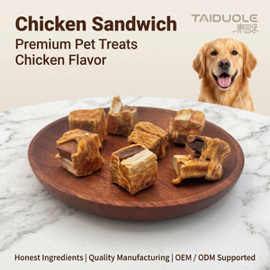 Snacks Naturales al por Mayor para Perros, Tiras de Sándwich de Pollo, Pato y Bacalao Secos, Golosinas para Perros, Protegen los Dientes, Golosinas para el Entrenamiento de Perros - Product Image 1