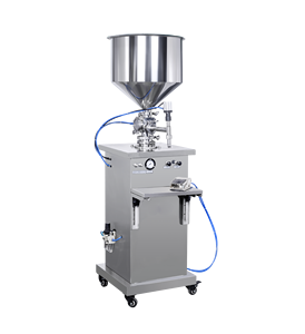 Pâte à tête unique à piston avec trémie crème d'arachide sauce <span class=keywords><strong>chili</strong></span> machine de remplissage de cosmétiques épais - Product Image 1