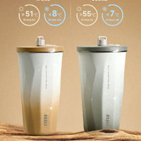 Gobelet à café en acier inoxydable 304 avec isolation thermique, design minimaliste, gobelet cadeau pour le bureau et la maison, modèle B
