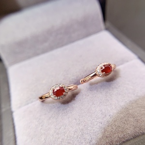 Hochwertige Vintage vergoldete natürliche Rubin Ohr stecker Classic CMA für Frauen Engagement - Product Image 5