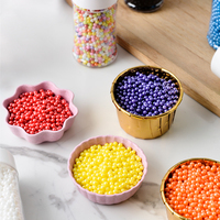Directe d'usine mélange couleur comestible bonbons moulés nacré 4mm coloré nonpareils dans 85g bouteille pour cupcake macaron décoration