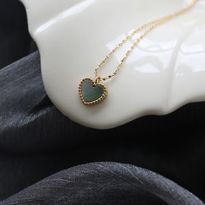 Collier pendentif coquillage coeur en acier inoxydable plaqué or 18 carats style bohème vintage 18 pouces bijoux de réglage griffe à la mode - Product Image 1