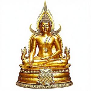 Statue de <span class=keywords><strong>Bouddha</strong></span> dorée géante personnalisable assise sur une chaise, statue de <span class=keywords><strong>Bouddha</strong></span> en fibre de verre, figurine de <span class=keywords><strong>Bouddha</strong></span> zen, ornements bouddhistes, thème bouddhiste - Product Image 2