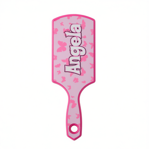 Cepillo para el cabello Angela para bebé con diseño de mariposa color rosa - Product Image 2