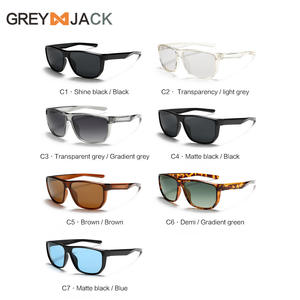 Lunettes de soleil sport Greyjack, monture TR90, verres polarisés TAC, protection UV400, noires, pour la conduite et la pêche - Product Image 2