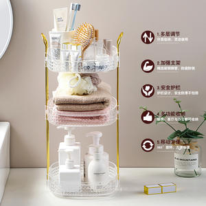 Luxe multicouche empilable coiffeuse organisateur bijoux soins de la peau boîte de rangement pour salle de bain chambre supports de rangement supports - Product Image 4