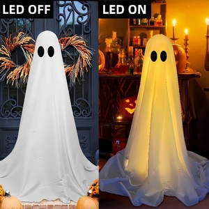 Demonio de Halloween con decoración de fantasma blanco de pie luminiscente Fantasma espeluznante para decoración de fiesta de Halloween - Product Image 6