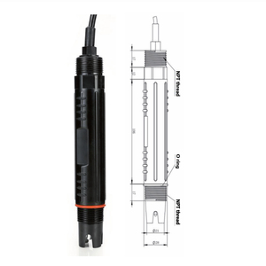 Venta caliente Industrial 3/4 "NPT <span class=keywords><strong>Ph</strong></span> Sonda Sensor <span class=keywords><strong>Ph</strong></span> Electrodo de vidrio Piscina <span class=keywords><strong>Ph</strong></span> Medidor Controlador - Product Image 4