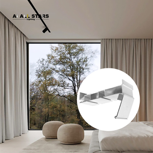 Profilés en aluminium pour rideaux à double poulie, rideaux à contour fixe en tissu pour plafond tendu, projet de maison d'hôtes - Product Image 3