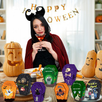 Boîtes en papier personnalisées pour Halloween, 12 pièces, boîtes à friandises en forme de cercueil, décorations, boîte surprise en forme de cercueil pour fête d'Halloween