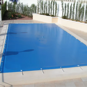 6*12m PVC robuste hiver pliant avec aluminium creusé souterrain rétractable <span class=keywords><strong>piscine</strong></span> bâches couverture de sécurité UV - Product Image 1