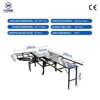 Scie à table coulissante pliable 4 en 1 WANJIA WJ600B avec aspiration des poussières pour la fabrication de meubles et l'utilisation en atelier de menuiserie CE