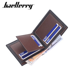 กระเป๋าสตางค์แบบสั้นสำหรับผู้ชายแบรนด์ Baellerry สีดำกาแฟ ดีไซน์บาง ช่องใส่บัตรหลายช่อง เหมาะสำหรับใช้ในชีวิตประจำวัน - Product Image 2