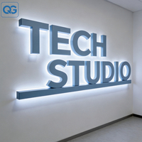 Letrero LED Personalizado de Fábrica, Letreros LED para Negocios, Letras Iluminadas, Marca de Café, Logotipo Retroiluminado de Metal, Logotipo Publicitario Personalizado