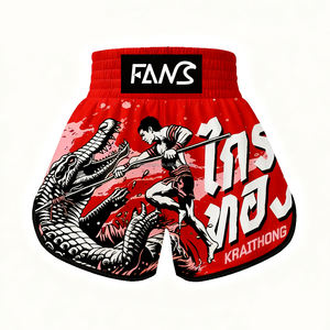 مخصص بالجملة ركلة الملاكمة شورت Mma مع الشقوق معركة عاطفي - Product Image 4