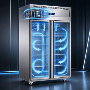 Réfrigérateur-congélateur vertical commercial à 4 portes pour restaurant, cuisine professionnelle, vente en gros - Product Image 6