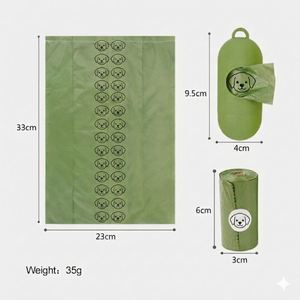 Sacs à déjections pour animaux de compagnie biodégradables en gros, logo personnalisé, extra épais, écologiques, sacs à crottes de chien - Product Image 3