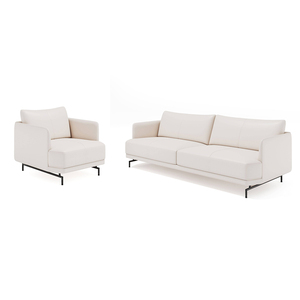 Set di <span class=keywords><strong>Divani</strong></span> <span class=keywords><strong>in</strong></span> <span class=keywords><strong>Pelle</strong></span> Moderni Personalizzati Poltrona Singola Divano a 3 Posti Design Minimalista per Soggiorno Ufficio Hotel Lobby - Product Image 1