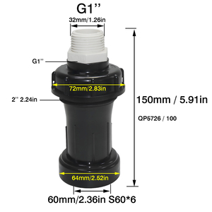 Adaptateur de <span class=keywords><strong>raccord</strong></span> de <span class=keywords><strong>tuyau</strong></span> pour réservoir IBC en tube ABS de 2 pouces, valve d'extension S60*2 femelle/mâle, 100 pièces, pour <span class=keywords><strong>tuyau</strong></span> d'irrigation de ferme et de serre - Product Image 6