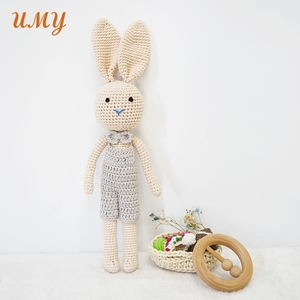 Set di Bambole Amigurumi Fatte a Mano all'Uncinetto con Imbottitura in Cotone PP, Famiglia di Conigli Giocattolo <span class=keywords><strong>per</strong></span> Bambini - Product Image 5