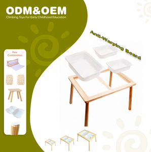 Multifunctional Solid <strong>Wood</strong> Children's Desk Kindergarten Kids Play Writing Desk Building Block Storage Features Educational Toys - Product Image 1