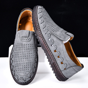Nuove Scarpe Casual da Uomo in Pelle Cucite a Mano, Slip-On Oversize Traspiranti e Leggere per Esterni 2515 - Product Image 3