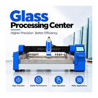 Centre d'usinage CNC horizontal HMI ATC pour le meulage, le fraisage, le perçage et le polissage des bords des miroirs en verre