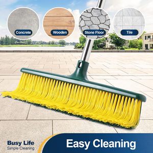Balai de jardin incurvé de 35 cm avec poils courbés, outil de balayage extérieur pour patio - Product Image 5