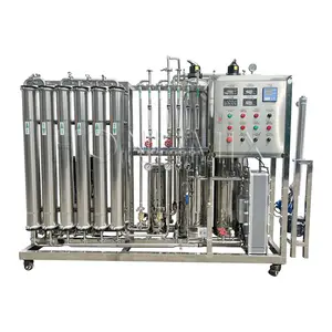 Système de machines de traitement de l'eau RO à deux étages Hone 500L SUS avec système de purification d'eau pure EDI pour la fabrication de l'eau