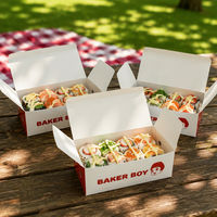 Boîtes rigides personnalisées en carton biodégradable et recyclable pour salades, sushis, tacos mexicains et tortillas croustillantes